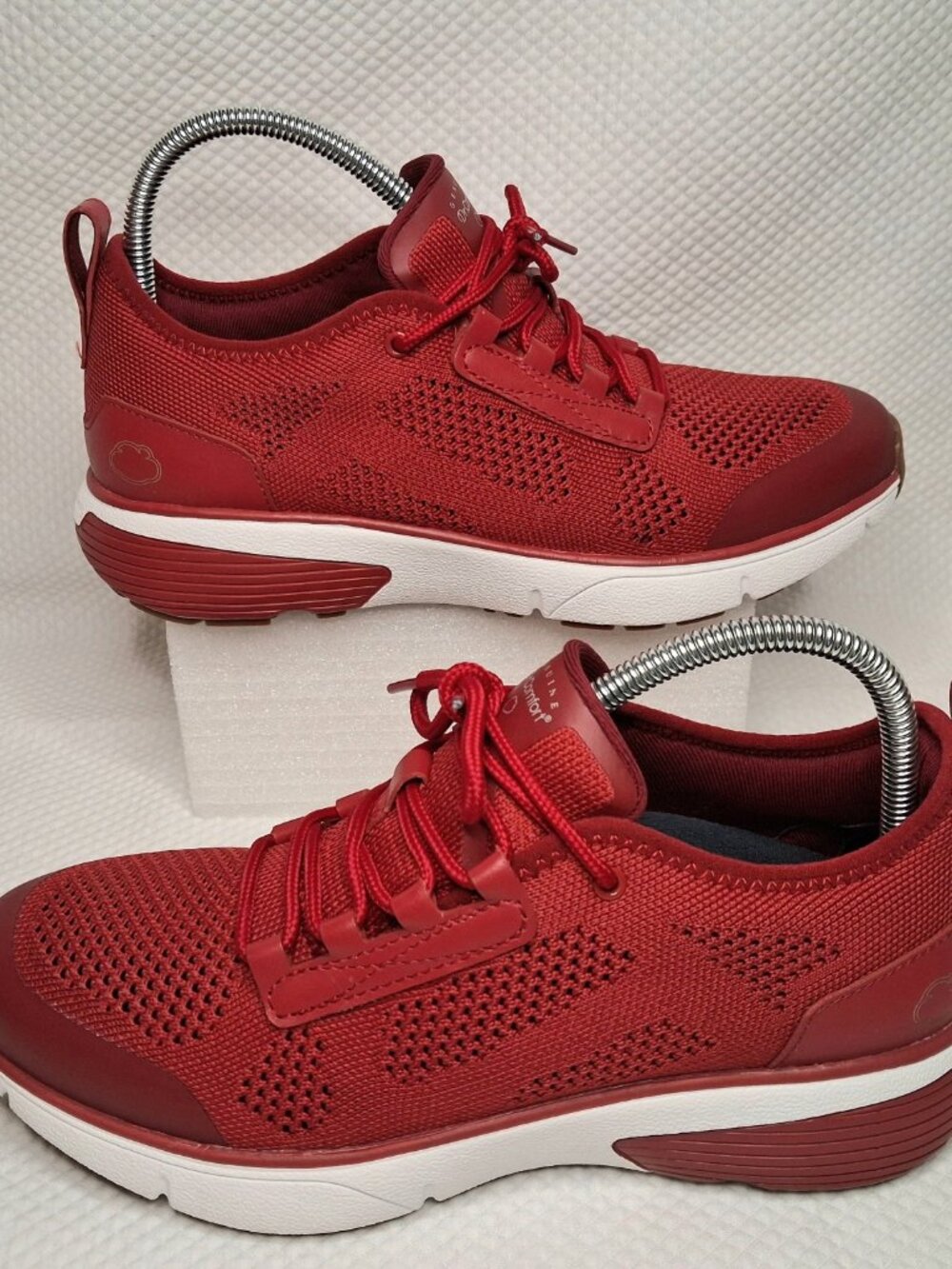New Dr. Comfort 10670 Women Diane Red Leather Athletic Walking Shoes sz 9.5